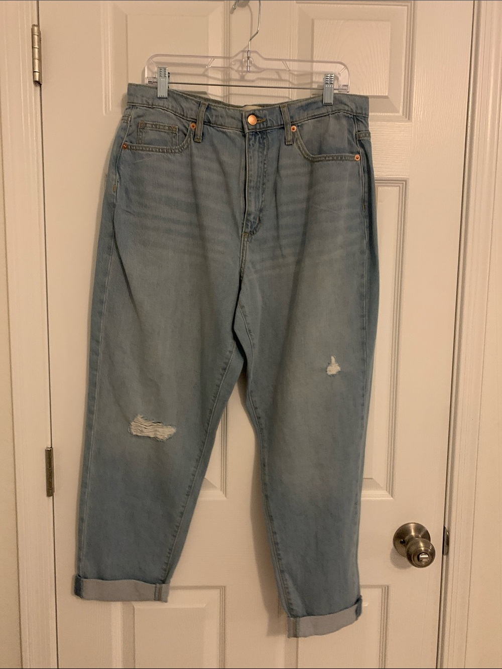 Universal Thread Light Blue Boyfriend Jeans with Distressed Knees